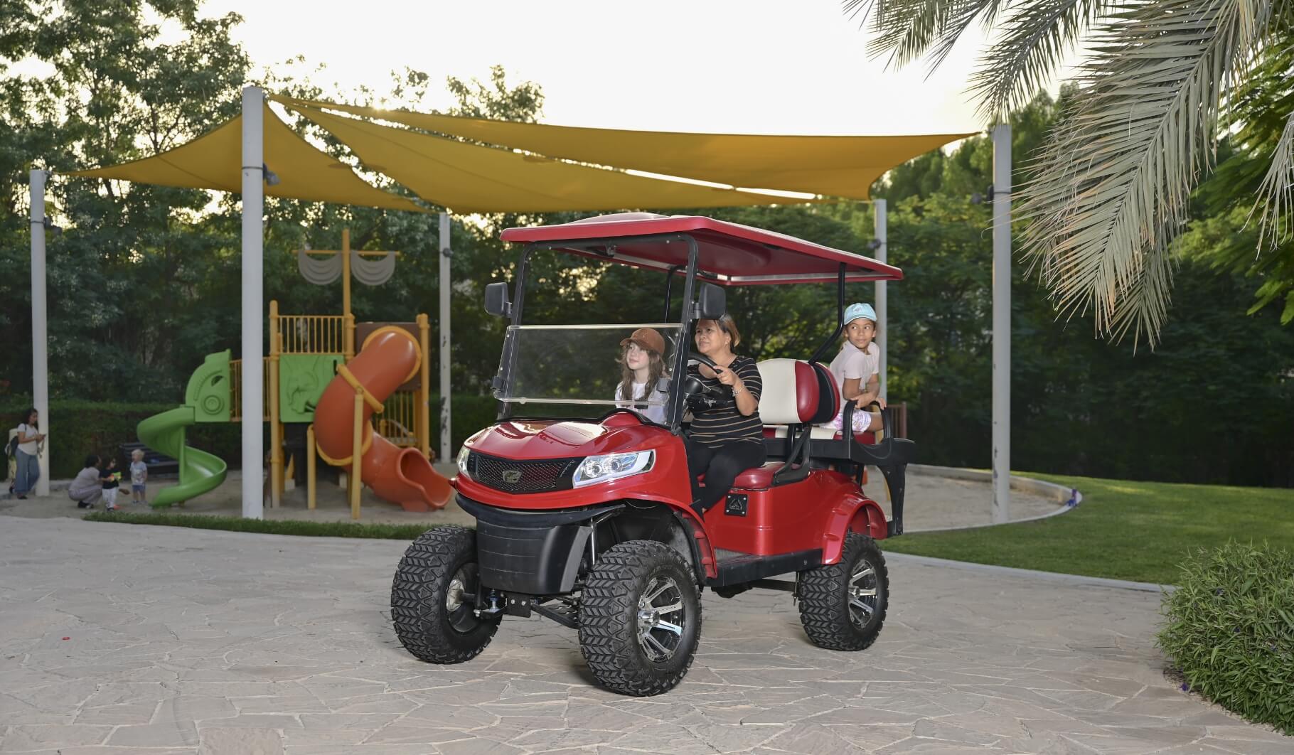 Golf buggy in a UAE residential community